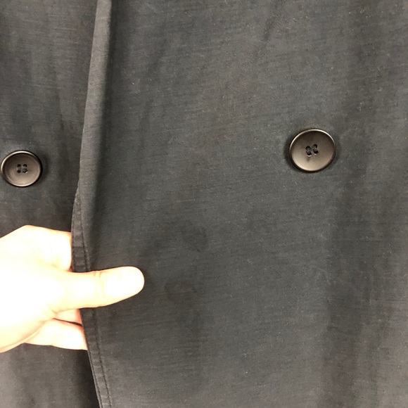 Larry Levine Navy Trench Coat - Picture 11 of 13